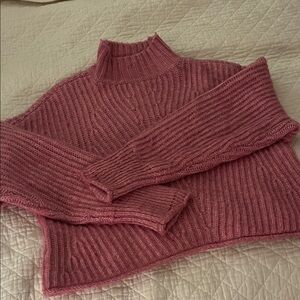 GB Girls Dusty Rose Turtleneck Sweater
